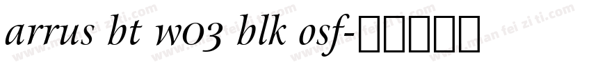 arrus bt w03 blk osf字体转换
